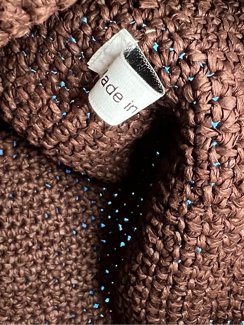 Haute Hippie Ruffled Brown Raffia Handbag, NWT - Picture 9 of 10